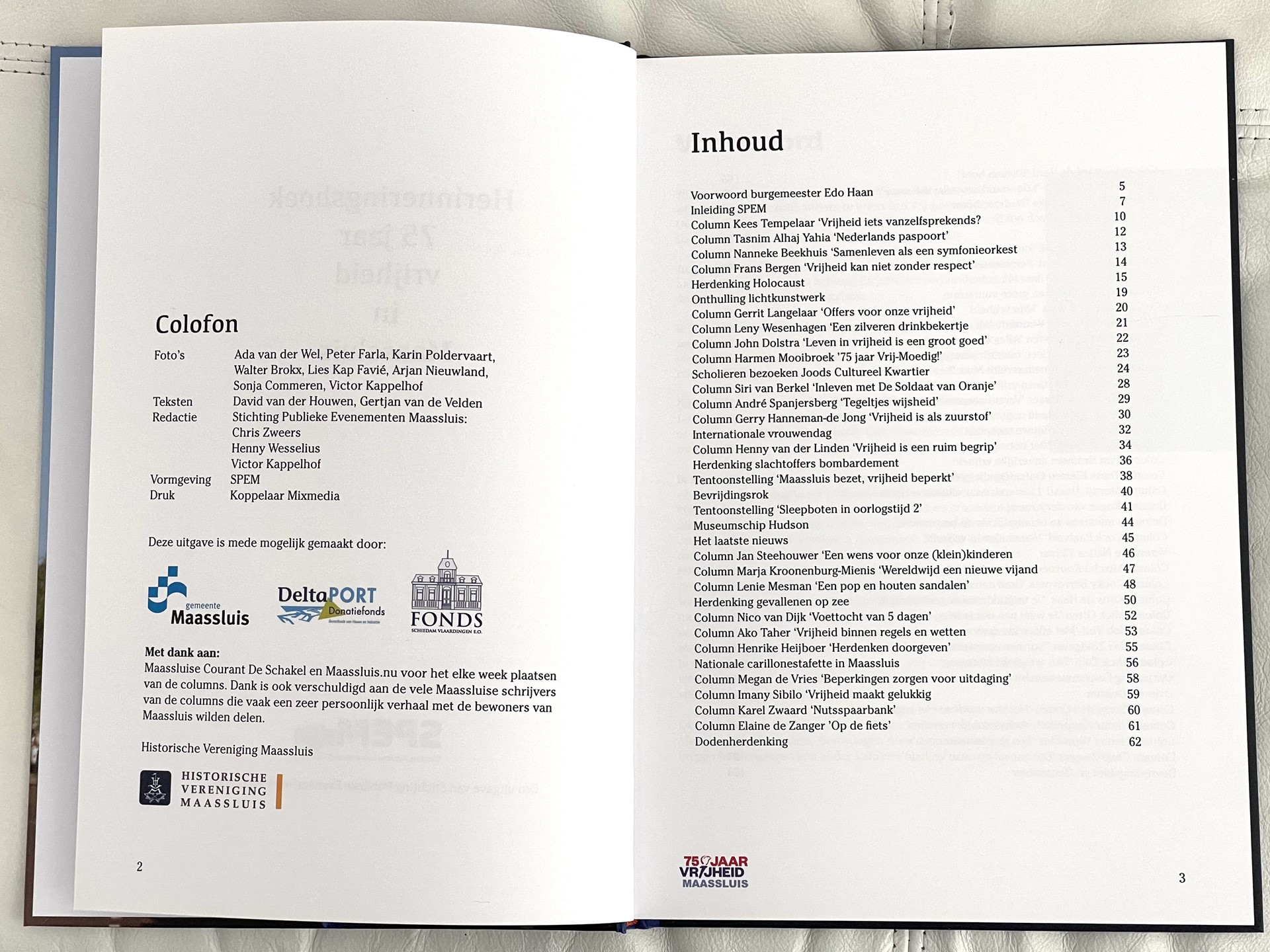 24-11 Maassluis - Herinneringsboek 75 jaar vrijheid